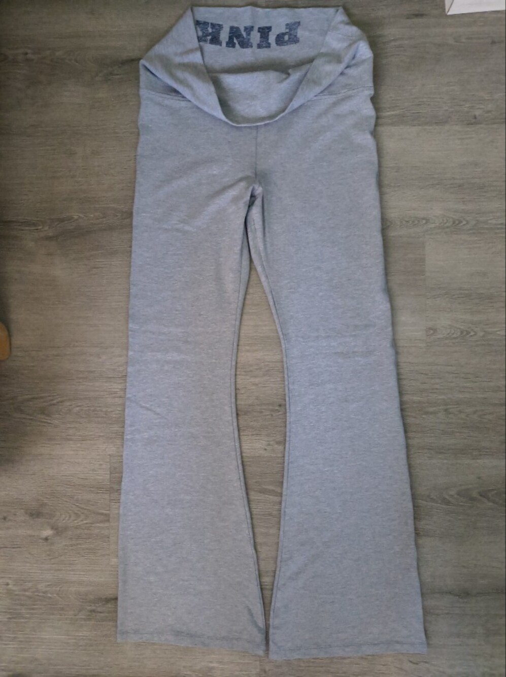 PINK All-Day Cotton Foldover Flare Leggings NWoT Size Large